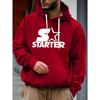 3D Letter-printed Casual and Comfortable Outdoor Men's Sporty Play Sweatshirt for the Autumn