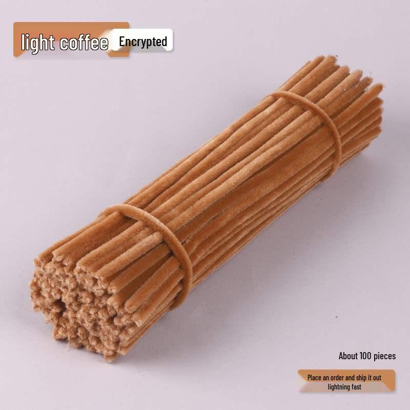 Encrypted Pipe Cleaners: Dense, Thickened 8mm White Strips with Mixed Colors for Handmade DIY Bouquets