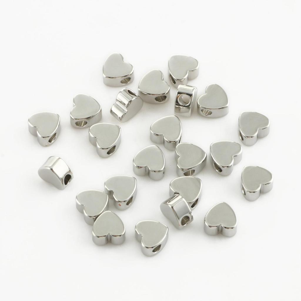 10pcs Copper Beads Charms Cross Heart Star Moon Beads Plated Crafts Color Retention Beads for Jewelry Making Diy Bracelet Necklace