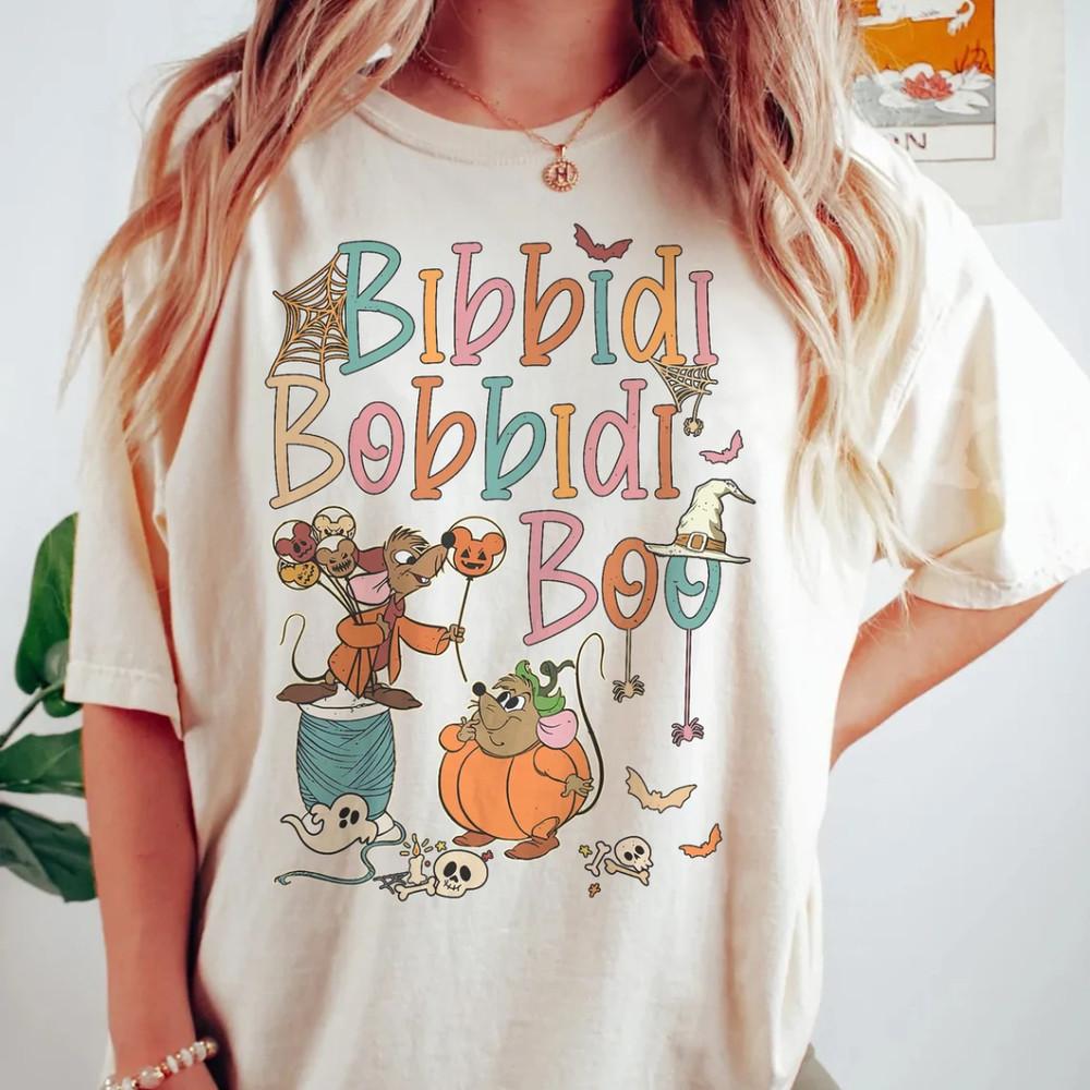 Vintage Bibbidi Bobbidi Boo Halloween Comfort Colors Halloween Pumpkin Shirt Unisex T-Shirt XXL