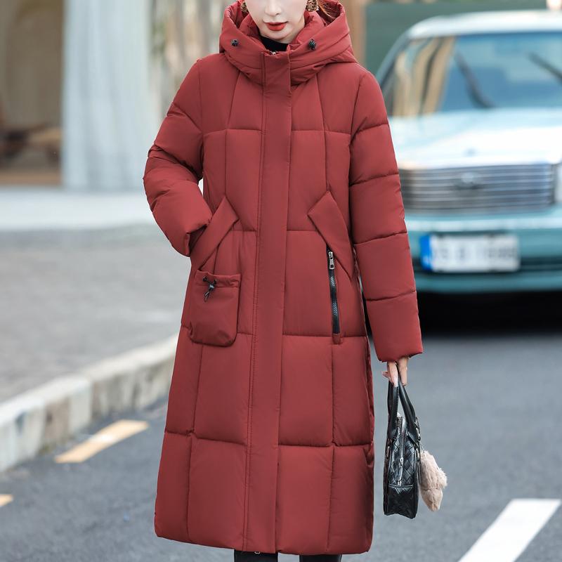 Fashion Woman Long Coat Winter Jackets Hooded Elegant Loose Thick Warm Plus Size Women's Parkas