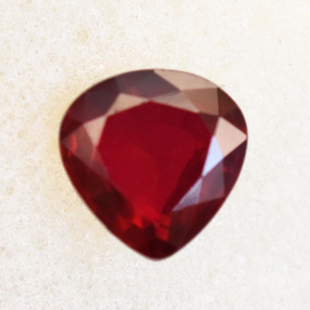 Natural Red Ruby Loose Gemstone 4.80ct Pear Shape Blood for Jewelry Making and Gem Collections