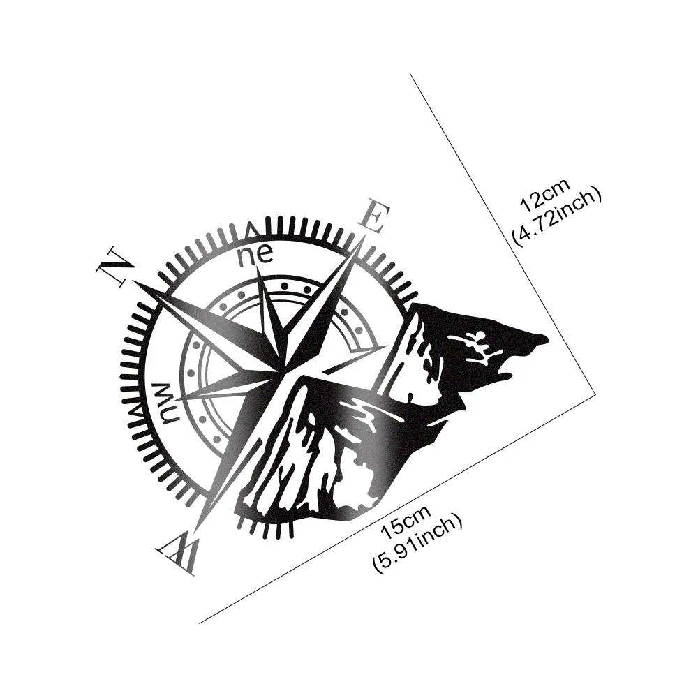 Car Compass Mountain Style Sticker Reflective Vinyl Decals Motorcycle Truck Offroad Moto Window Vinyl Auto Tuning Accessories