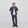Comfortable Polo Collar Denim Logo Letter Short Sleeve Shirt Men shirts Light-Wash LMT010043206035898L00