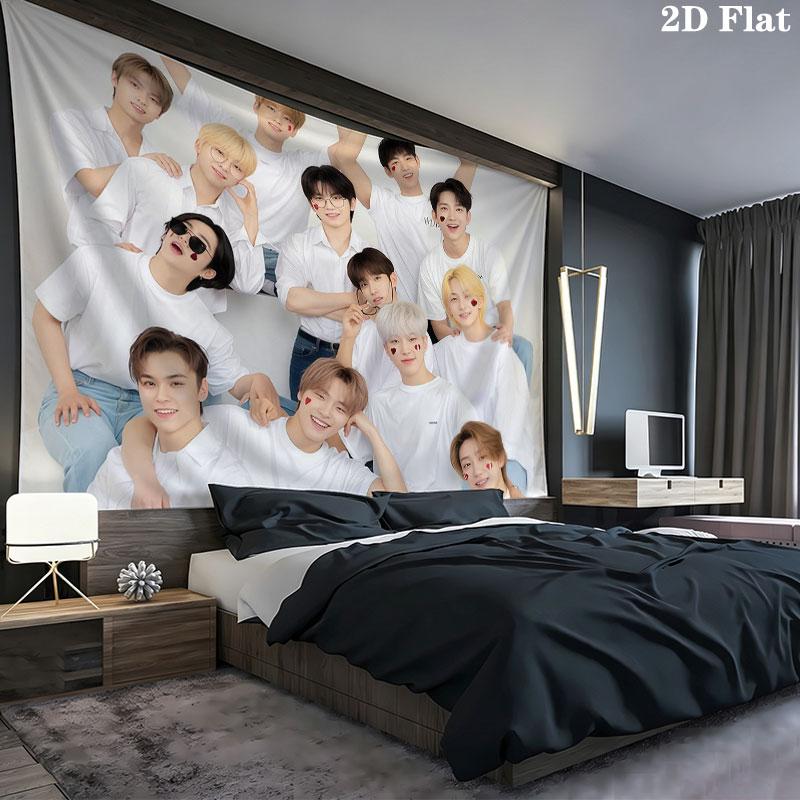 SVT Wall tapestry, aesthetic printed fabric blanket, suitable for bedroom, living room, and home decor.