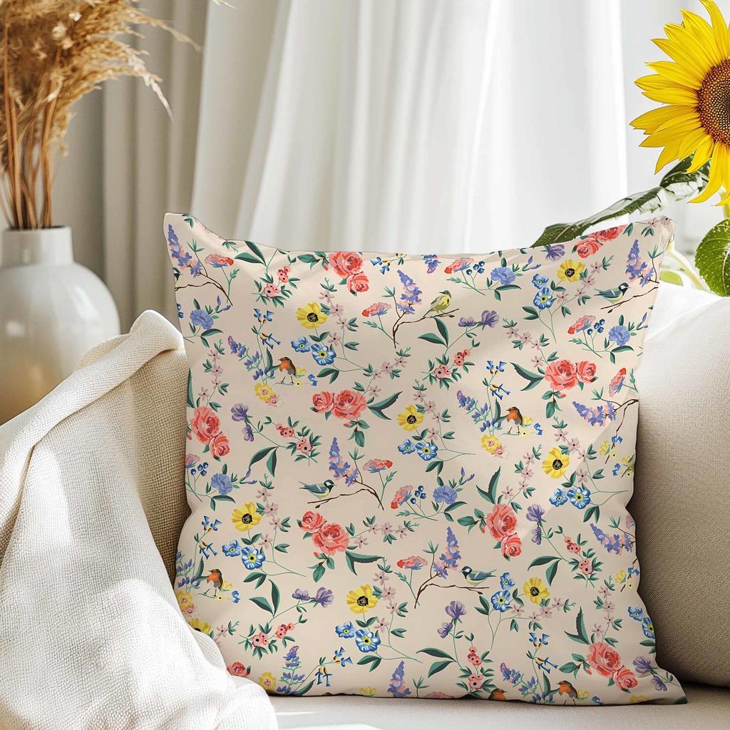 Freshfloral Home Throw Pillow Cover Sofa Living Room Decorative Cushion Cover Bedside Waist Pillow Lunch Break Square Pillowcase