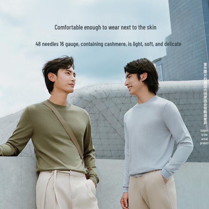 

Hodo Men s Soft Cashmere Blend Round Neck Sweater M