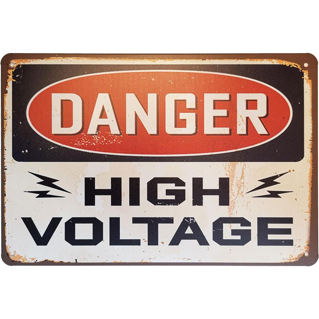 Vintage Warning Metal Tin Signs Danger Do Not Enter Wall Decor for Garage Garden Restaurant Bars Cafe Clubs Retro Posters Plaque