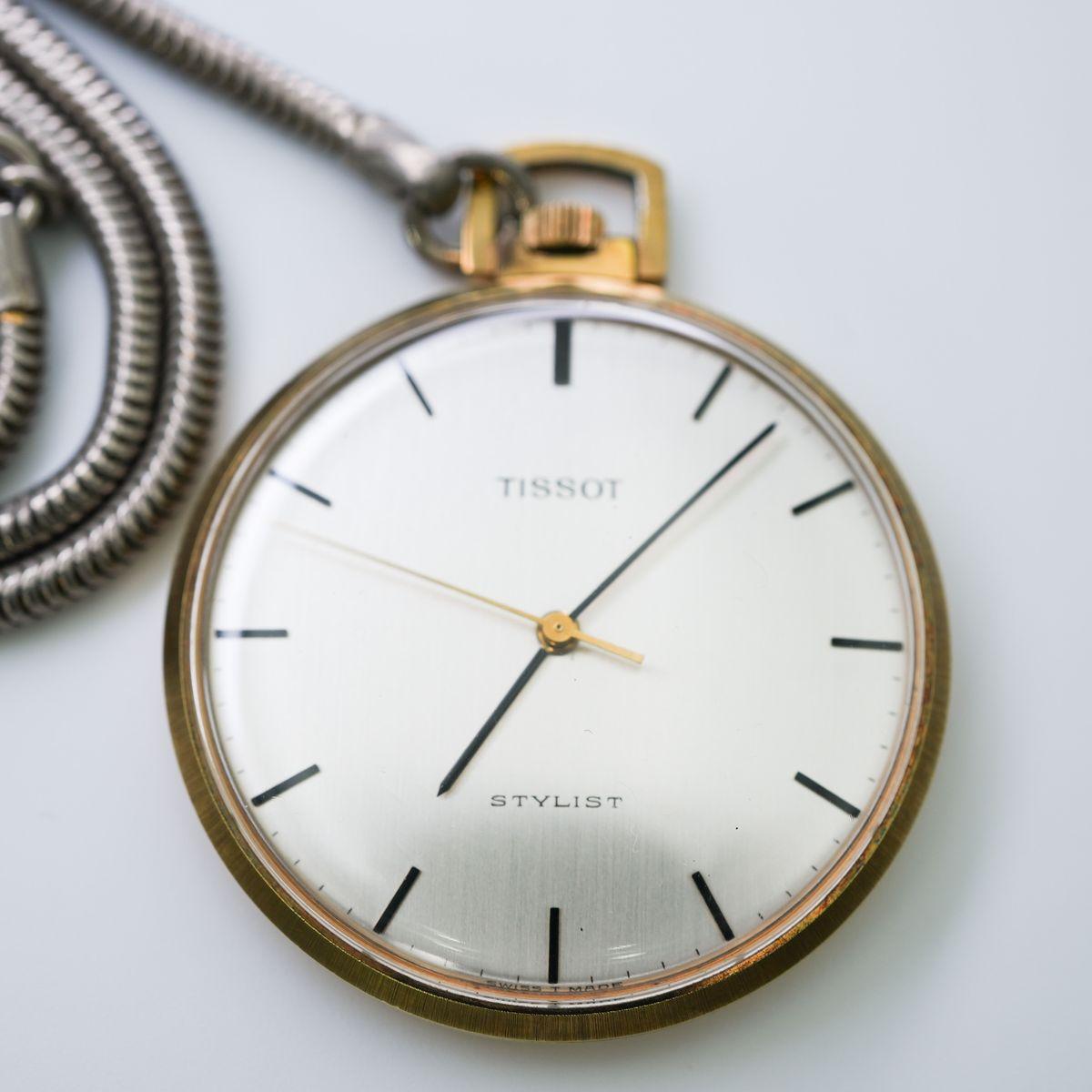 Used [In operation] TISSOT STYLIST gold pocket watch Tissot antique manual winding 41310-06