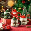 Christmas Gift Mug High End Sense Christmas Cup Ceramics Gift for Girls' Companions and Small Gifts for Employees and Customers