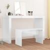 Vidaxl Sgabello per Toeletta, Bianco Lucido, 70X35X45 Cm
