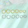 925 Silver Hoop Earring For Women Mobius Office Jewelry Braided Party Birthday Gift