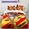 Saitama 3pcs Bedding Set Duvet Cover Closure Includes 1 Duvet Cover & 2 Pillowcases for All Seasons Bedroom Home Dorm Decor