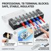 5/1PCS Dual Row Strip Barrier Screw Terminal Block Flame-retardant Terminal Block Base 4/5/6/8/10Positions Fixed Wire Connector