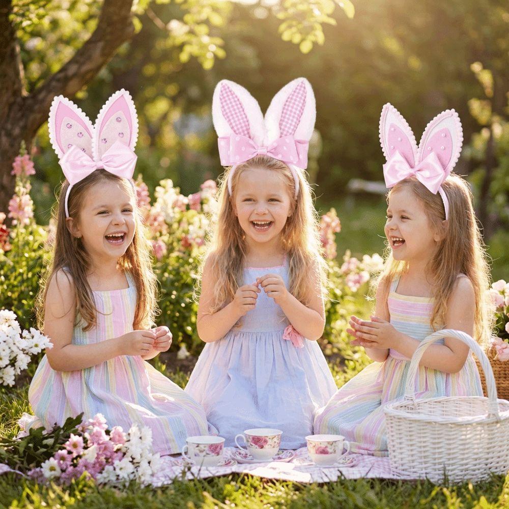 Plush Easter Headpiece Non-slip Bunny Head Wear Creative Rabbit Ear Hair Hoop  Costume Party