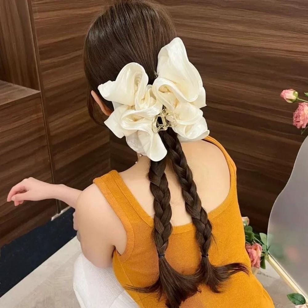 PC Cloud Crab Claw Clip Large Size Shark Clip Elegant Pleated Hair Claw  Daily