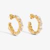 Personalized Fashion C-Shaped Inlaid Pearl Zircon Earrings S925 Silver Needle Stud Earrings Wind Niche Temperament Earrings