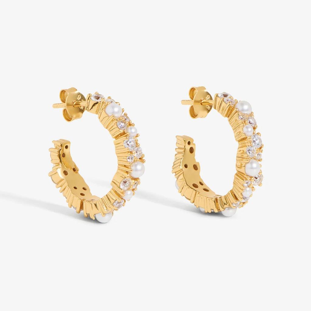 Personalized Fashion C-Shaped Inlaid Pearl Zircon Earrings S925 Silver Needle Stud Earrings Wind Niche Temperament Earrings