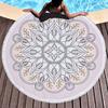 Bohemia Mandala Round Beach Towel Tassels Microfiber Exotic Flower Geometric Pattern Bath Towel Picnic Yoga Mat Bikini Cover Up