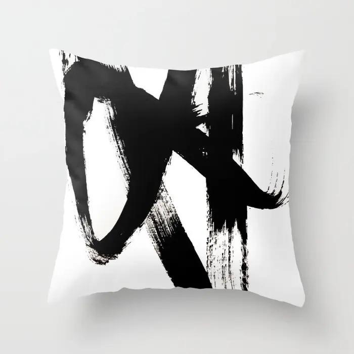 45*45cm Home Decoration Abstract Geometric Sunset Rainbow Pink Pillowcase Bed Living Room Sofa Office Seat Cushion Cover