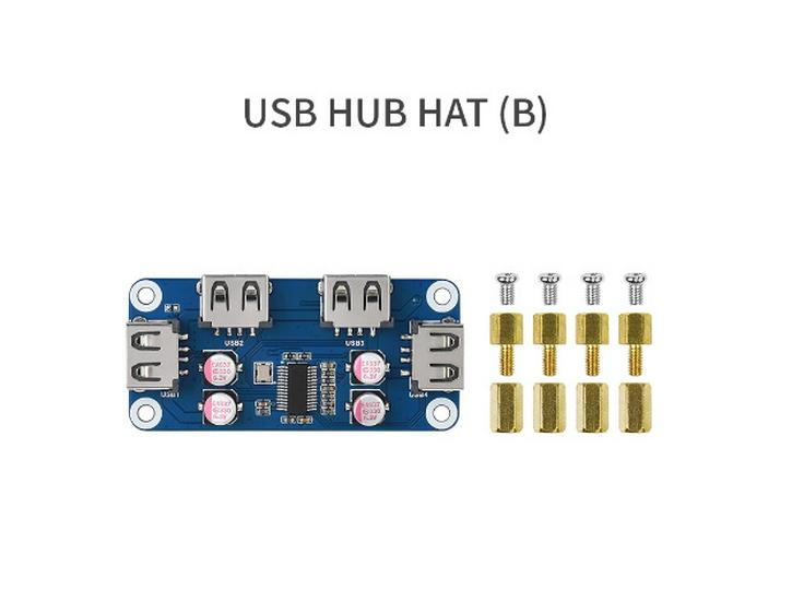 Raspberry Pi 4/Zero USB 2.0 4-Port Erweiterungsplatine mit Pin-Header-Design