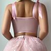 European and American Sexy Lingerie Set Sexy Flower Bow Strap Mesh Skirt Sexy Underwear Set