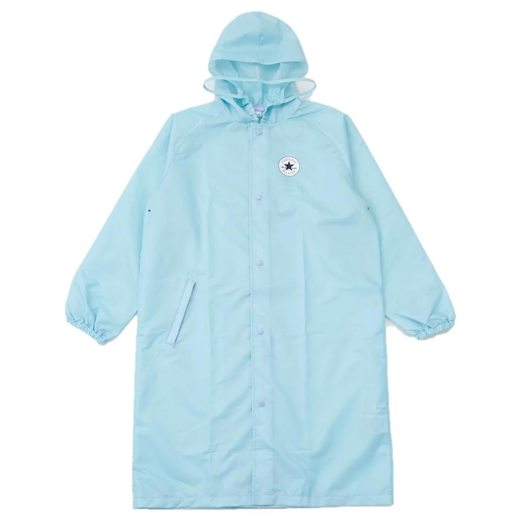 Converse Kids Raincoat for Boys and Can be worn over a Adjustable Comes with storage 20304 [Ogawa] Girls, 130cm, CONVERSE, Mint, backpack, tucks,