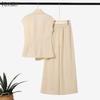 ZANZEA Seturi Casual din Două Piese pentru Femei: Topuri Vestă fără Mâneci și Pantaloni Lungi