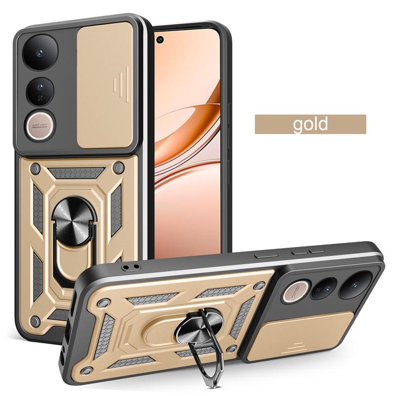 Armor Case For Vivo V50 Lite 5G Cover Lens Protection With Ring Magnetic Holder Coque Fundas Capa