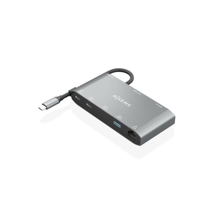 Hub USB - AISENS - ASUC-8P010-GR - 8 Ports - Gris - Compact Et Portable