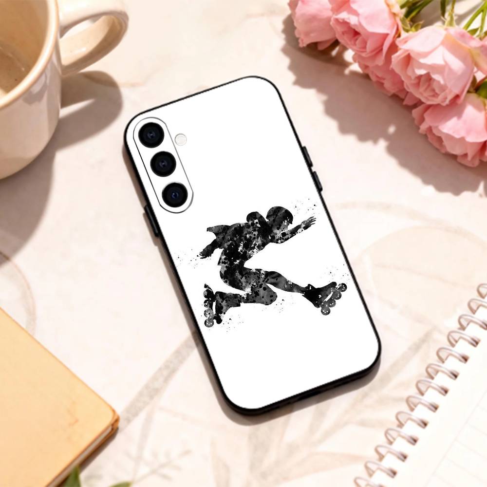 Cool Play P-Patin Sports Phone Case For Samsung Galaxy A73,A72,A71,A70,A53,A52,A51,Others Soft Black Shell
