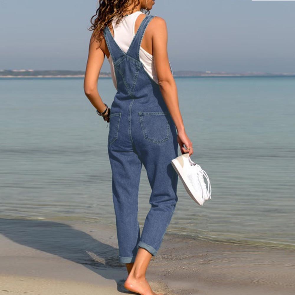 Pantaloni con bretelle in denim da donna Sexy Pantaloni lunghi Pantaloni  Tute acquista in modo economico — spedizione gratuita, recensioni reali con  foto — Joom