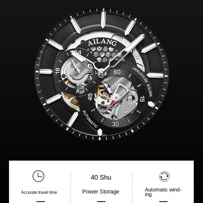 AILANG Hohle mechanische Uhr Herrenuhr Neue vollautomatische Trend-Herrenuhr