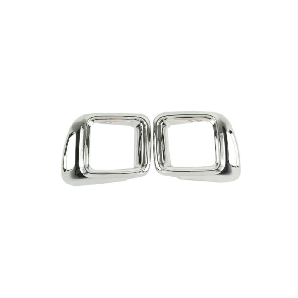

For Jeep Renegade 2016 2017 2018 Rear Tail Back Light Lamp Detector Frame Stick Chrome ABS Cover Trim Hoods 2PCs Style 1