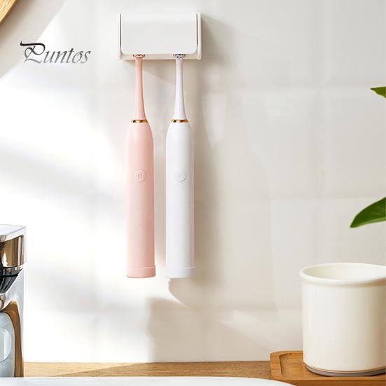 2Pcs Elektrische Zahnbürste Halter Wand Montiert 2 Slots Design Automatische Abdeckung Kompakte Zahnbürste Lagerung Organizer