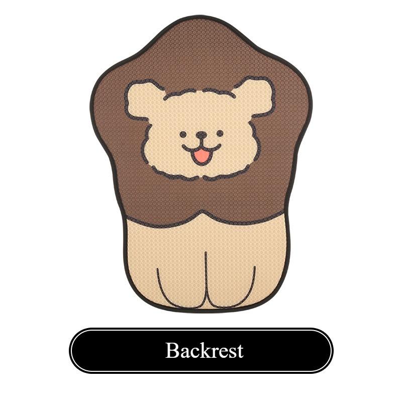 Cute Line Dog Breathable Summer Universal Car Seat Cover Cartoon Puppy Four Seasons Universal Seat Cushion