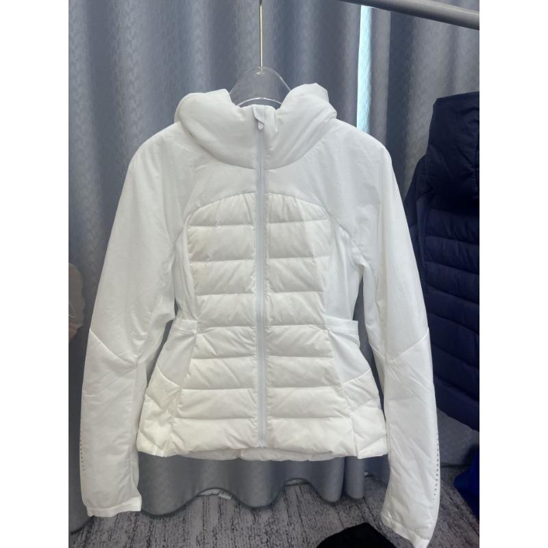 Light and thin sports down jacket slim and thin windproof hooded yoga fitness running outdoor warm jacket women