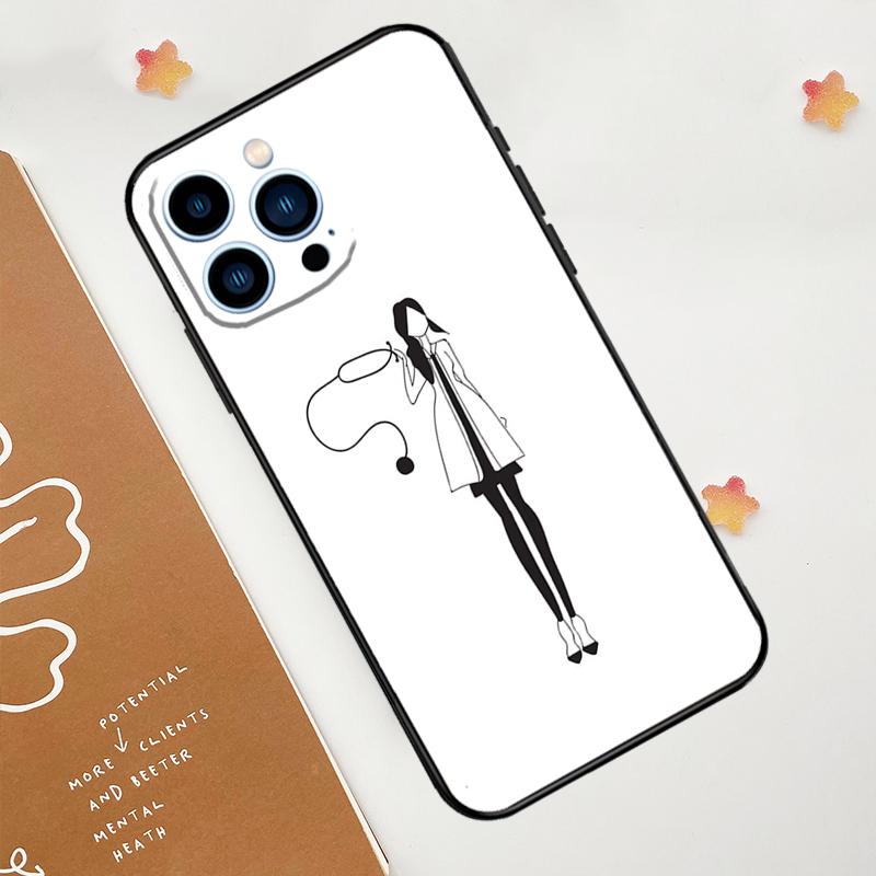 Nurse Medical Health Heart Phone Case For iPhone 17 Pro Max 11 14 15 16 Pro Max 12 13 mini 16 Plus 16e 17 Air Funda