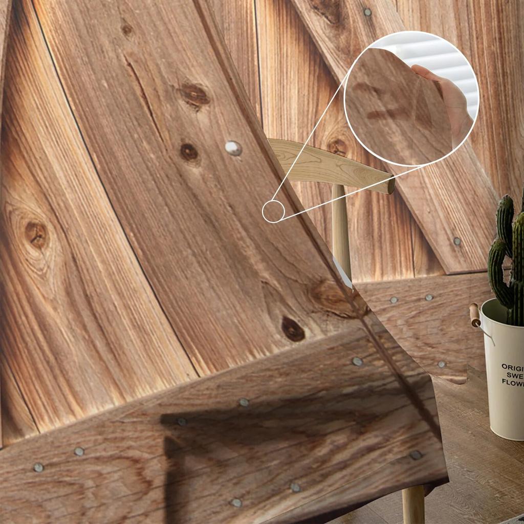 Wooden Door Sheer Curtain for Bedroom Tulle Voile Curtain for Kitchen Living Room Decor Window Treatment