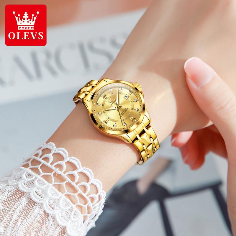 New Top Ladies Watch Fashion Stereo Dial Single Calendar Quartz Watch Waterproof Waterproof