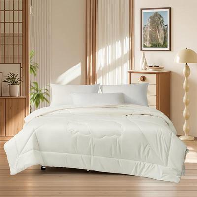 Mercury Home Textiles Kołdra zimowa ze 100% wełny australijskiej