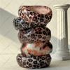 Mode Vintage Punk Leopard Schwarz Farbe Metall Armreifen Mode Hip Hop Rund Geometrisch Breite Armreifen Armbänder Handgelenk Schmuck