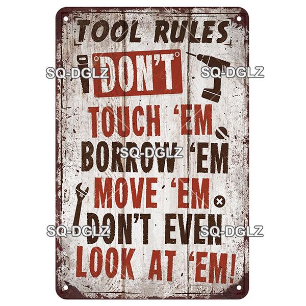 Retro Hot Rod Garage Metal Tin Sign Vintage Style Wall Door Decor for Man Cave Home Workshop