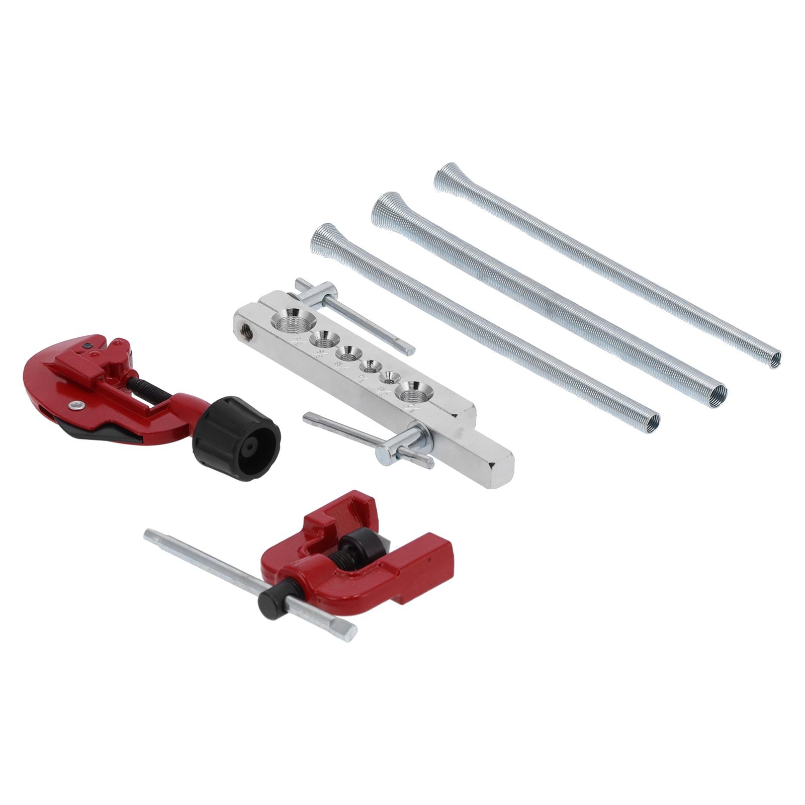 

6PCS Flaring Tool Kit Tube Expander Spring Reamer Tube Cutter for Copper Pipe Tubing CT‑8012