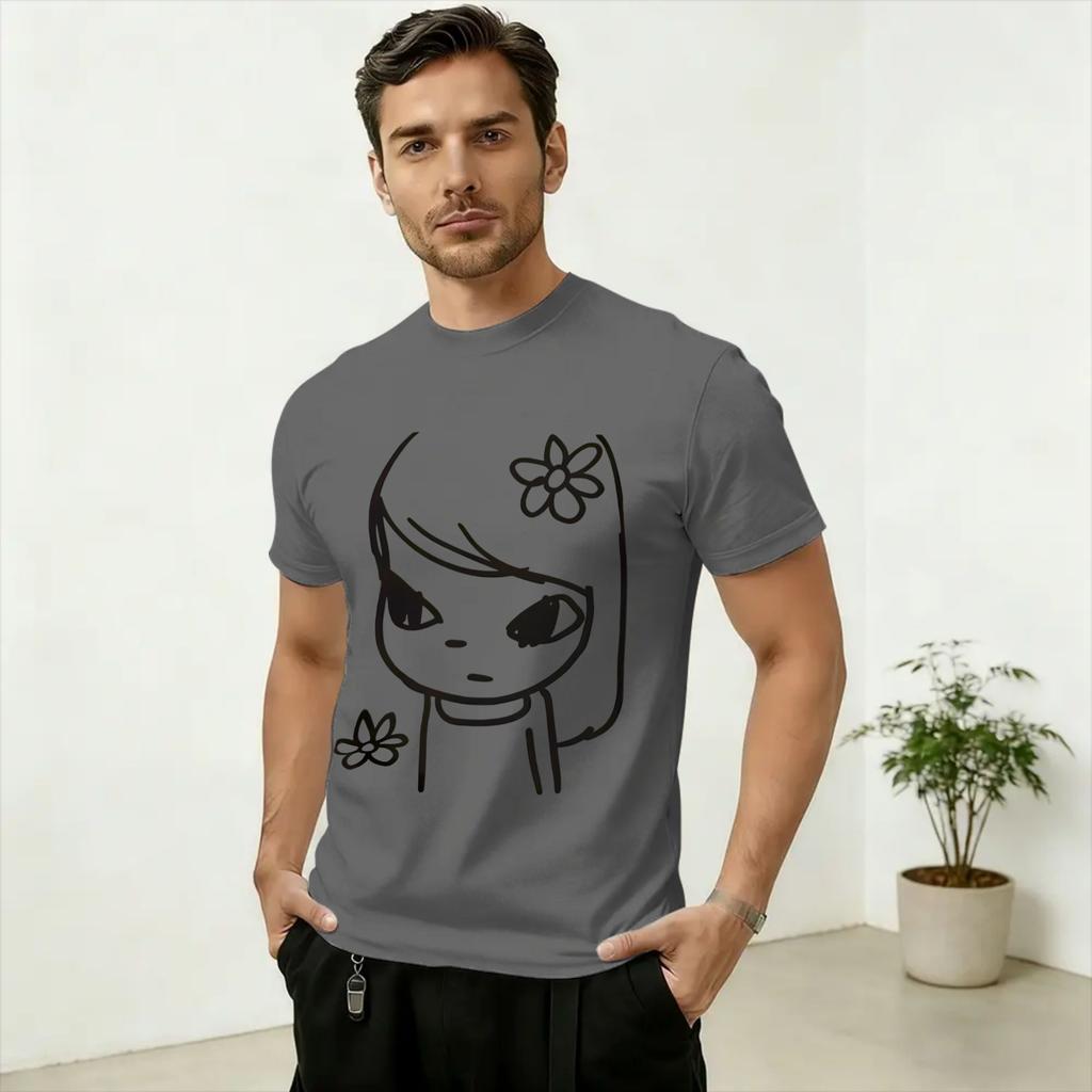 Yoshitomos Naras TShirt for Unisex Novelty 100 Cotton Tee Shirt Round Collar Short Sleeve T Shirt Gift Tops
