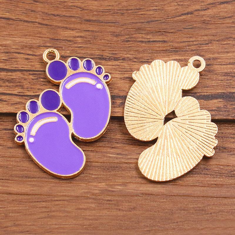 10Pcs 26 * 31mm DIY Cute Sole Pendant Accessories