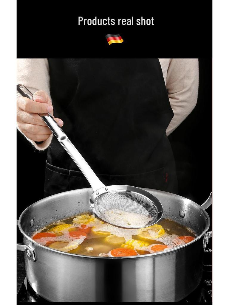 304 Stainless Steel Oil Skimmer, Soy Milk Foam & Dregs Strainer, Small Kitchen Ladle.