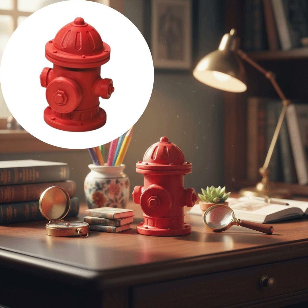Highly Detailed Fire Hydrant Model Red Plastic Fire Cock Model Scene Accessories  Scene Setting