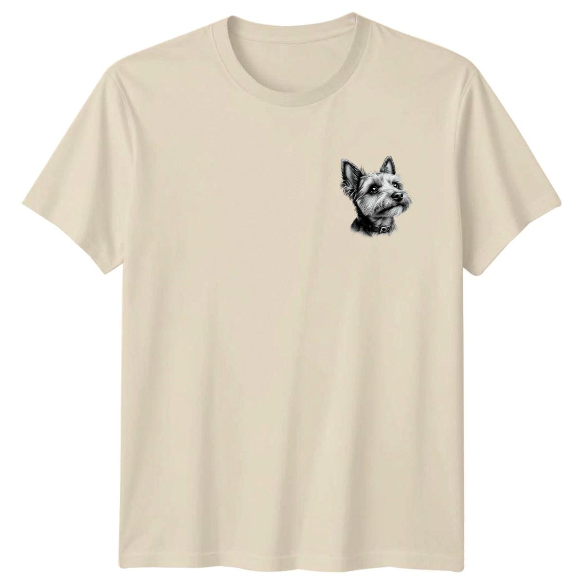 Dog Portrait Terrier Dogs Animals Mens T-Shirt Womens Tee Graphic Top XXL