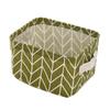 Small Storage Basket Cotton Linen Mini Storage Bin Organizer with Handle for Shelves and Desks